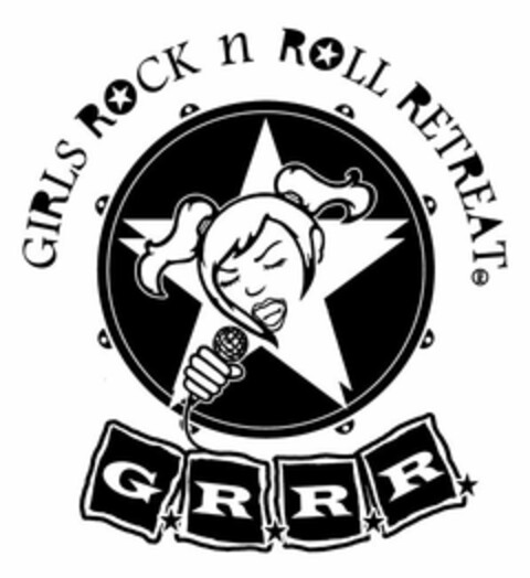 GIRLS ROCK N ROLL RETREAT GRRR Logo (USPTO, 04/21/2011)