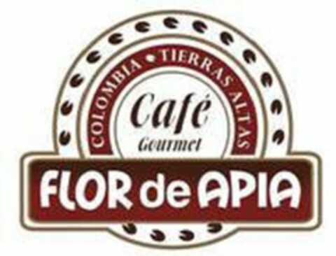 CAFÉ GOURMET FLOR DE APIA COLUMBIA TIERRAS ALTAS Logo (USPTO, 19.06.2013)