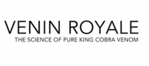 VENIN ROYALE THE SCIENCE OF PURE KING COBRA VENOM Logo (USPTO, 10/04/2013)