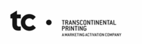 TC TRANSCONTINENTAL PRINTING A MARKETING ACTIVATION COMPANY Logo (USPTO, 12/18/2014)
