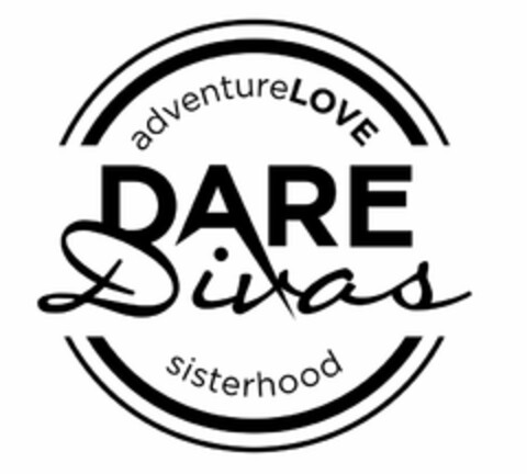 DARE DIVAS ADVENTURELOVE SISTERHOOD Logo (USPTO, 10.05.2016)