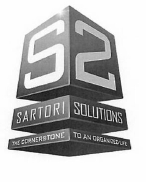 S2 SARTORI SOLUTIONS THE CORNERSTONE TO AN ORGANIZED LIFE Logo (USPTO, 15.08.2016)