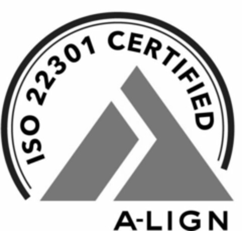 ISO 22301 CERTIFIED A-LIGN Logo (USPTO, 09.02.2018)