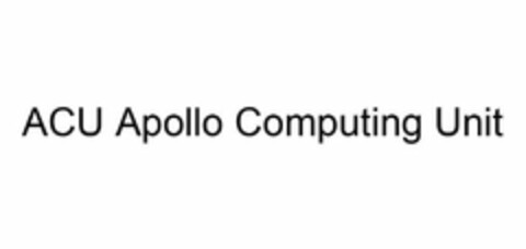 ACU APOLLO COMPUTING UNIT Logo (USPTO, 03/11/2020)
