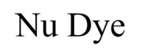 NU DYE Logo (USPTO, 09/16/2020)