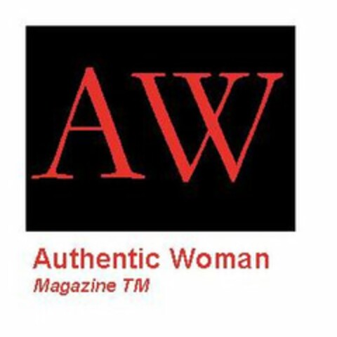 AW AUTHENTIC WOMAN MAGAZINE Logo (USPTO, 30.10.2009)