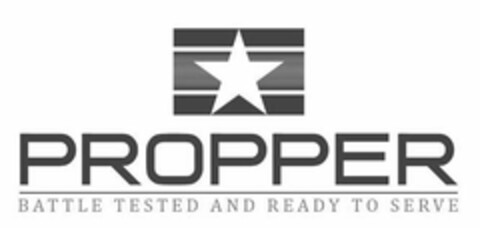 PROPPER BATTLE TESTED AND READY TO SERVE Logo (USPTO, 13.12.2011)