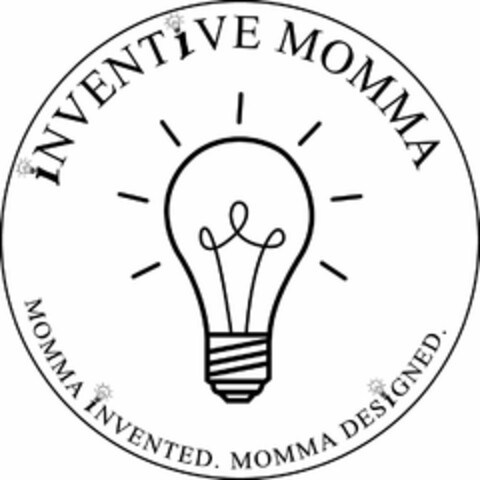 INVENTIVE MOMMA MOMMA INVENTED. MOMMA DESIGNED. Logo (USPTO, 09/26/2013)