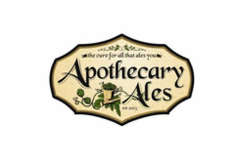 APOTHECARY ALES THE CURE FOR ALL THAT ALES YOU EST 2015 Logo (USPTO, 07/31/2015)