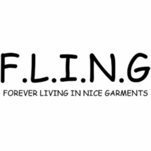 F.L.I.N.G FOREVER LIVING IN NICE GARMENTS Logo (USPTO, 11.11.2017)