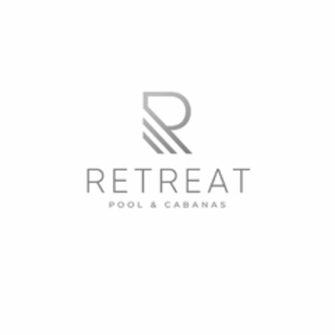 R RETREAT POOL & CABANAS Logo (USPTO, 09/21/2018)