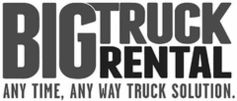 BIG TRUCK RENTAL ANY TIME, ANY WAY TRUCK SOLUTION. Logo (USPTO, 18.02.2019)