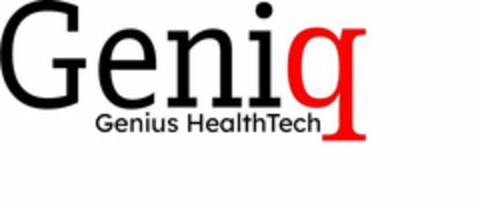 GENIQ GENIUS HEALTHTECH Logo (USPTO, 26.09.2019)