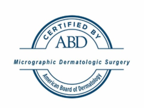 CERTIFIED BY ABD MICROGRAPHIC DERMATOLOGIC SURGERY AMERICAN BOARD OF DERMATOLOGY Logo (USPTO, 25.10.2019)