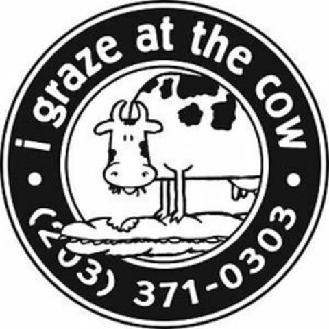 I GRAZE AT THE COW (203) 371-0303 Logo (USPTO, 06/11/2020)