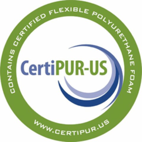 CERTIPUR-US CONTAINS CERTIFIED FLEXIBLE POLYURETHANE FOAM WWW.CERTIPUR.US Logo (USPTO, 07/14/2020)