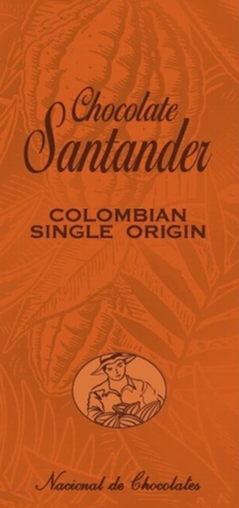 CHOCOLATE SANTANDER COLOMBIAN SINGLE ORIGIN NACIONAL DE CHOCOLATES Logo (USPTO, 10/23/2009)