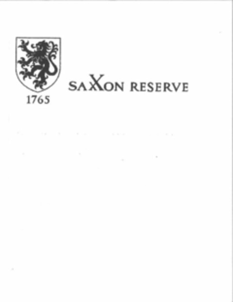 1765 SAXXON RESERVE Logo (USPTO, 25.02.2010)