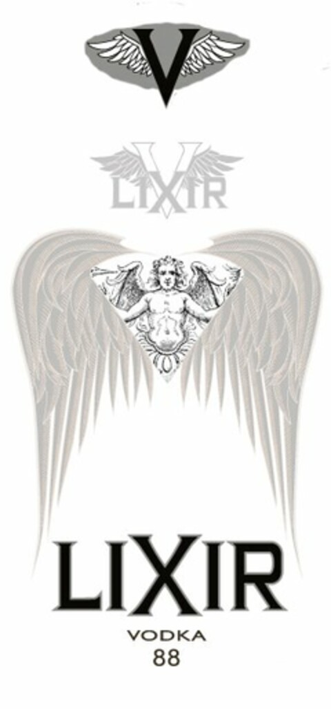 V LIXIR LIXIR VODKA 88 Logo (USPTO, 19.09.2010)