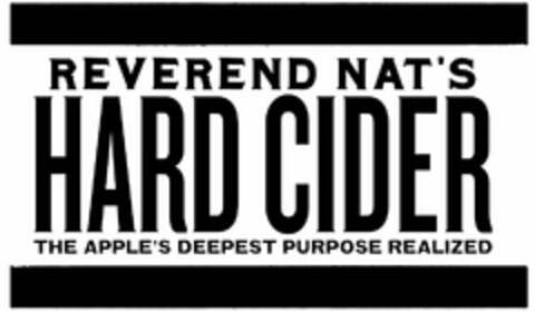 REVEREND NAT'S HARD CIDER THE APPLE'S DEEPEST PURPOSE REALIZED Logo (USPTO, 03.12.2012)