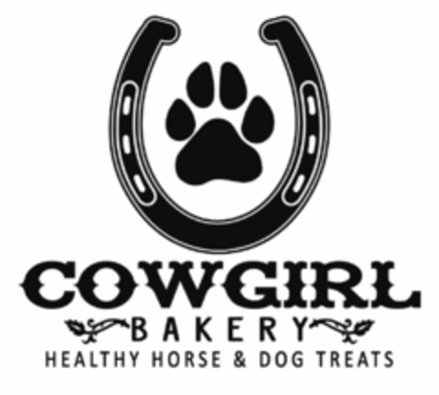 COWGIRL BAKERY HEALTHY HORSE & DOG TREATS Logo (USPTO, 27.04.2017)