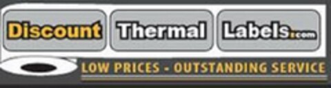DISCOUNT THERMAL LABELS.COM LOW PRICES OUTSTANDING SERVICE Logo (USPTO, 26.07.2017)