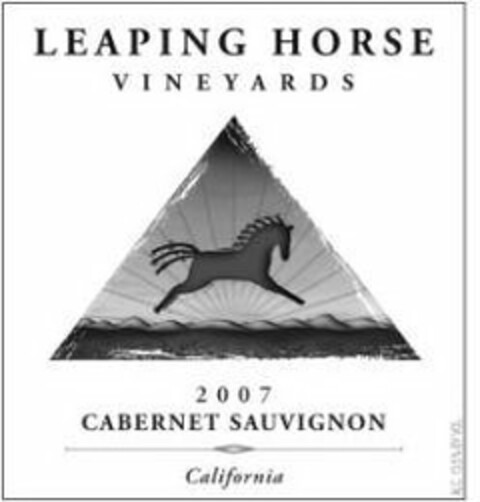 LEAPING HORSE VINEYARDS 2007 CABERNET SAUVIGNON CALIFORNIA Logo (USPTO, 02.03.2011)