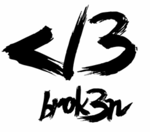 </3 BROK3N Logo (USPTO, 18.01.2012)