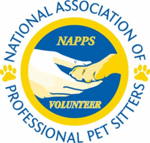 NAPPS VOLUNTEER NATIONAL ASSOCIATION OF PROFESSIONAL PET SITTERS Logo (USPTO, 10.07.2012)