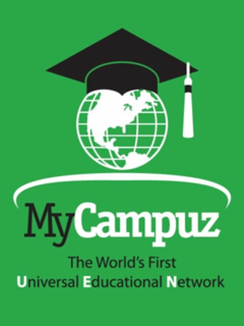 MYCAMPUZ THE WORLD'S FIRST UNIVERSAL EDUCATIONAL NETWORK Logo (USPTO, 30.12.2014)