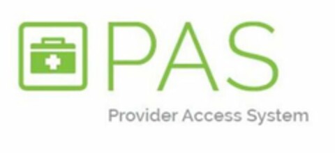 PAS PROVIDER ACCESS SYSTEM Logo (USPTO, 28.09.2015)