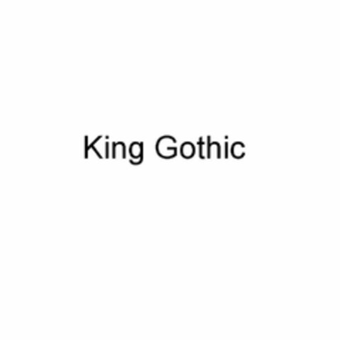 KING GOTHIC Logo (USPTO, 03.03.2017)