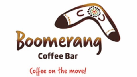 BOOMERANG COFFEE BAR COFFEE ON THE MOVE! Logo (USPTO, 18.01.2018)