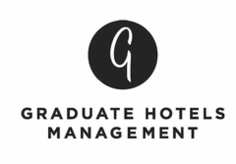 G GRADUATE HOTELS MANAGEMENT Logo (USPTO, 08/06/2019)