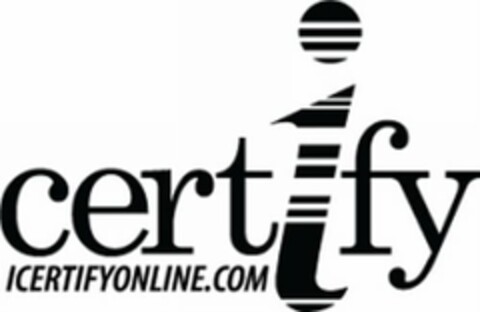 CERTIFY ICERTIFYONLINE.COM Logo (USPTO, 14.10.2010)