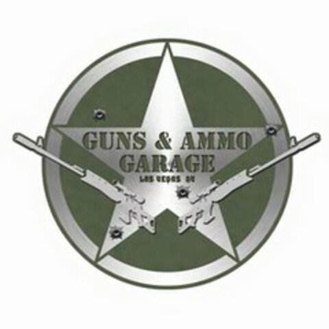 GUNS & AMMO GARAGE LAS VEGAS NV Logo (USPTO, 12/22/2011)