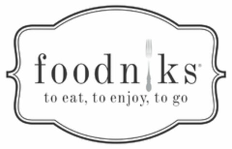 FOODNIKS TO EAT, TO ENJOY, TO GO Logo (USPTO, 27.04.2012)