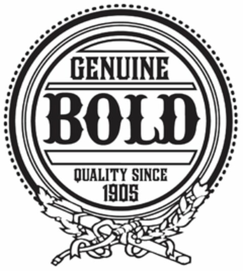 GENUINE BOLD QUALITY SINCE 1905 Logo (USPTO, 01.05.2012)