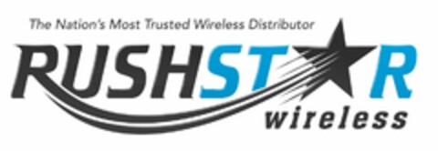 RUSHSTAR WIRELESS THE NATION'S MOST TRUSTED WIRELESS DISTRIBUTOR Logo (USPTO, 18.02.2014)