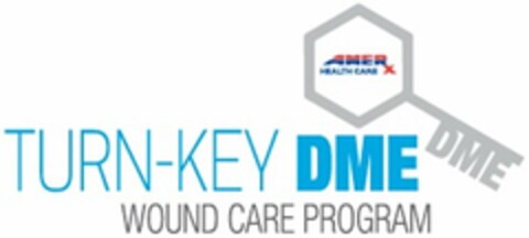 TURN-KEY DME WOUND CARE PROGRAM AMERX HEALTH CARE Logo (USPTO, 26.10.2016)