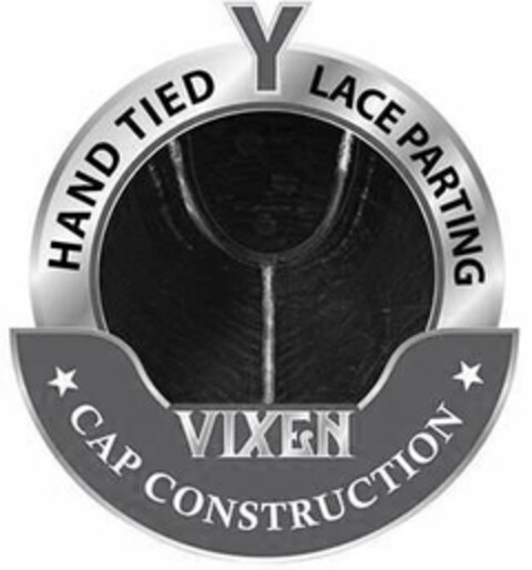 HAND TIED Y LACE PARTING VIXEN CAP CONSTRUCTION Logo (USPTO, 10/25/2017)