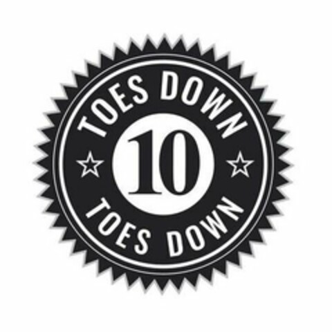10 TEN TOES DOWN Logo (USPTO, 23.07.2020)