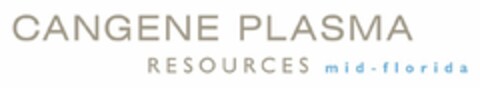 CANGENE PLASMA RESOURCES MID-FLORIDA Logo (USPTO, 28.10.2010)