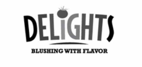 DELIGHTS BLUSHING WITH FLAVOR Logo (USPTO, 02/08/2017)