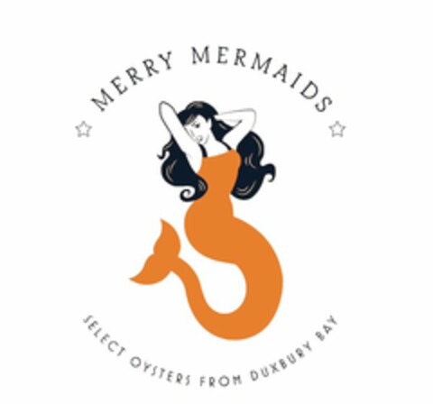 MERRY MERMAIDS SELECT OYSTERS FROM DUXBURY BAY Logo (USPTO, 03/06/2017)