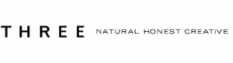 THREE NATURAL HONEST CREATIVE Logo (USPTO, 01.11.2017)