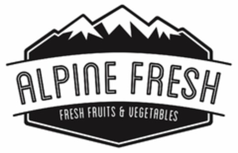 ALPINE FRESH FRESH FRUITS & VEGETABLES Logo (USPTO, 18.06.2019)