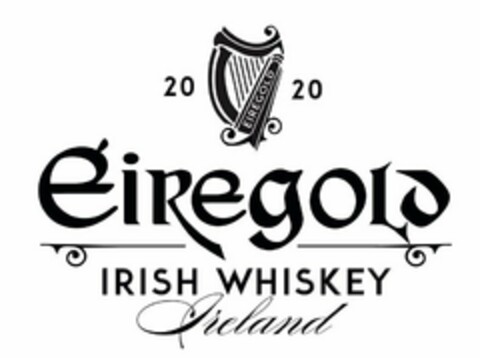 20 EIREGOLD 20 EIREGOLD IRISH WHISKEY IRELAND Logo (USPTO, 03/06/2020)