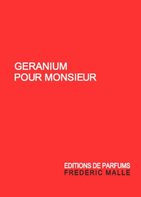 GERANIUM POUR MONSIEUR EDITIONS DE PARFUMS FREDERIC MALLE Logo (USPTO, 13.09.2010)