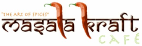 MASALA KRAFT CAFE THE ART OF SPICES Logo (USPTO, 07.01.2011)